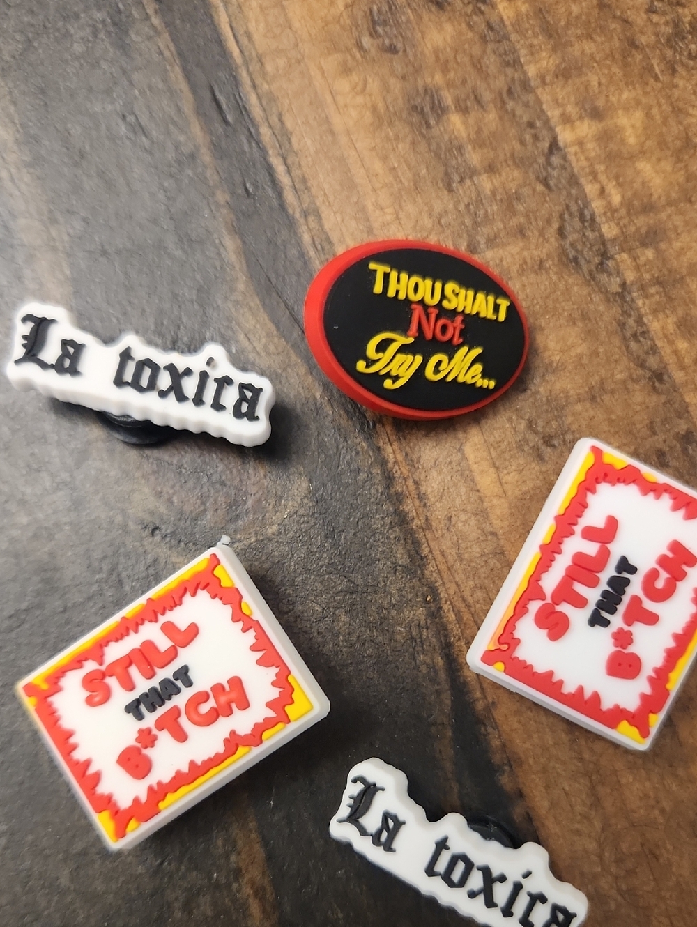 Novelty Shoe Croc Charms Assortment - Red, Black, White, Yellow